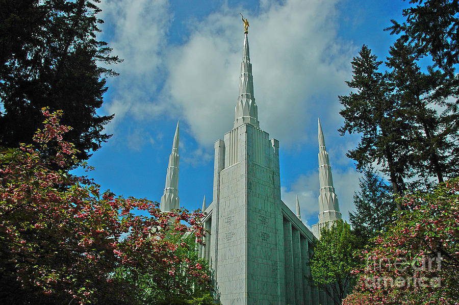 Portland Photograph - Portland Oregon LDS Temple by Nick Boren