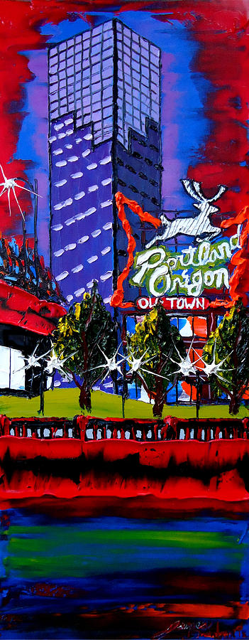 Portland Oregon Sign 58 Painting by James Dunbar