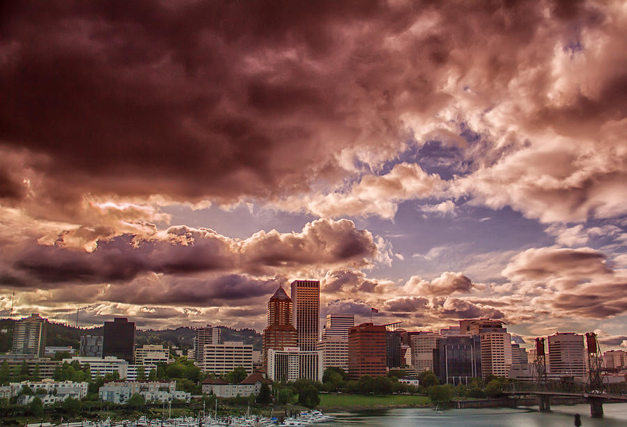 Portland skyline Photograph by Eti Reid