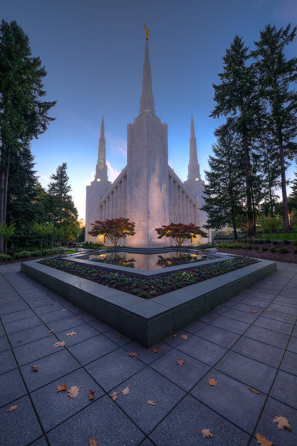 Portland Temple Photograph by Dustin LeFevre