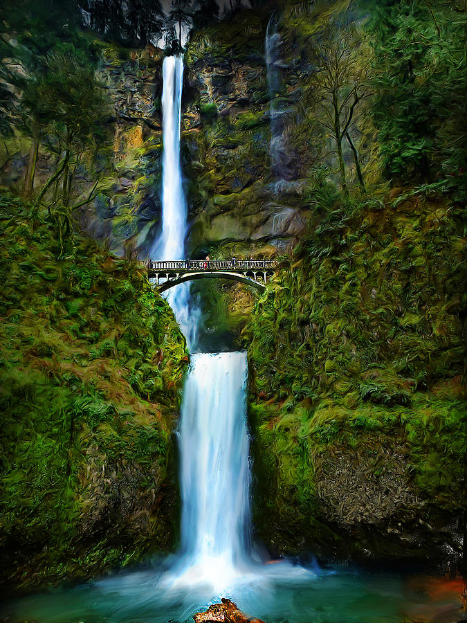 Portland Waterfall Digital Art by Cary Shapiro - Fine Art America