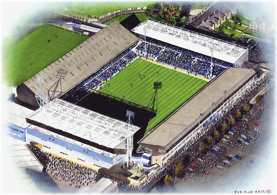 Football Painting - Portman Road - Ipswich Town by Kevin Fletcher
