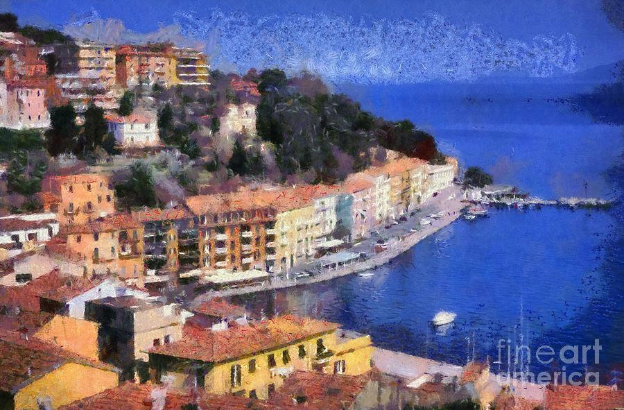 Porto Stefano in Italy Painting by George Atsametakis