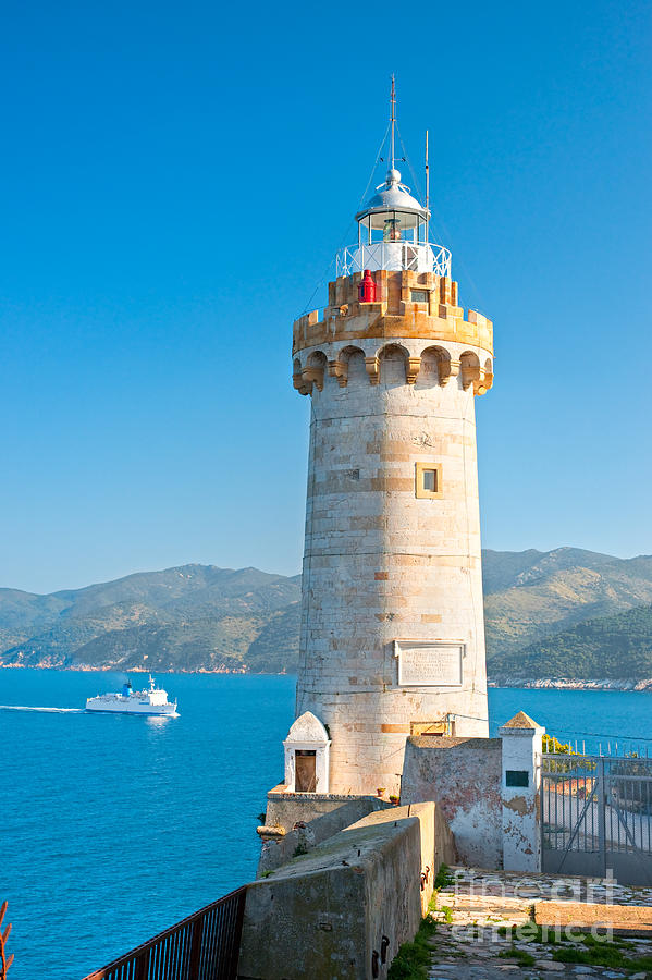 Portoferraios lighthouse - Isle of Elba - Italy Photograph by Luciano Mortula