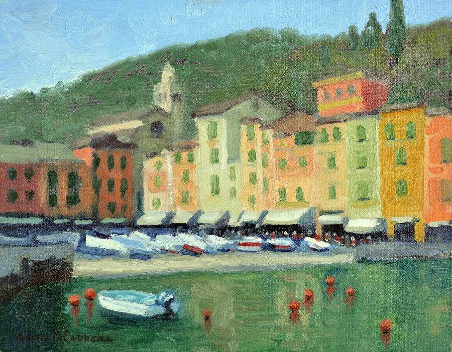 Boat Painting - Portofino by Armand Cabrera
