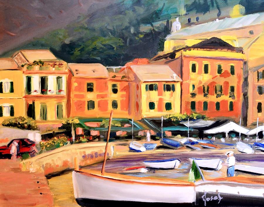 Portofino Evening Painting by Josef Kelly