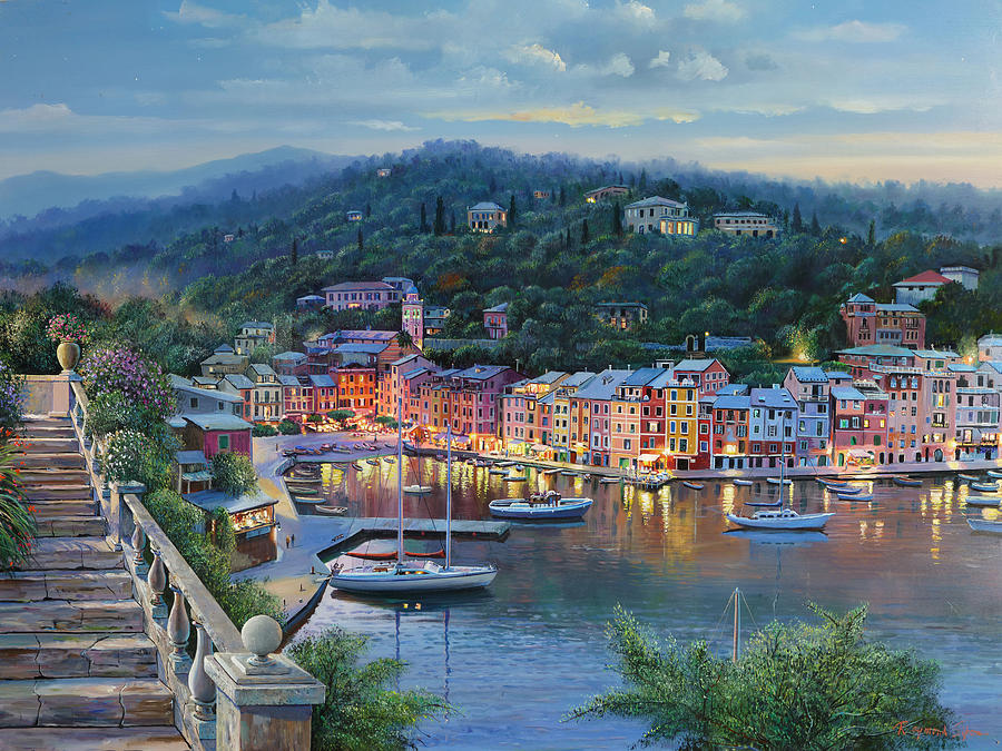 Boat Painting - Portofino Vista by Raymond Sipos