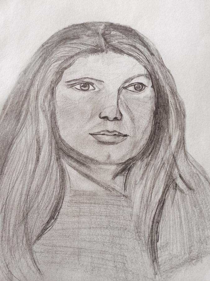 Portrait 1 Drawing by Maneet Kaur - Fine Art America