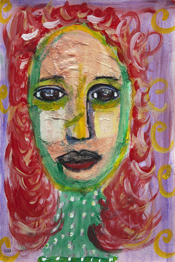 Portrait #3 Mixed Media by Wendy Barringer - Pixels