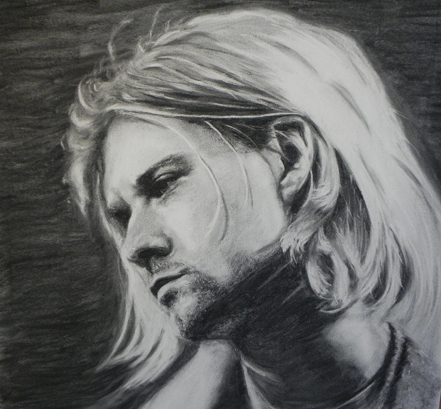 Portrait. Kurt Cobain.  Drawing by Kira Rubtsova