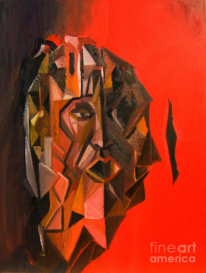Portrait Mask Painting by James Lavott