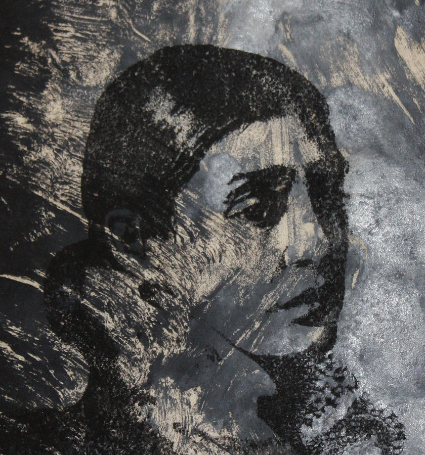 Portrait Monoprint Mixed Media by Rachel Bochnia