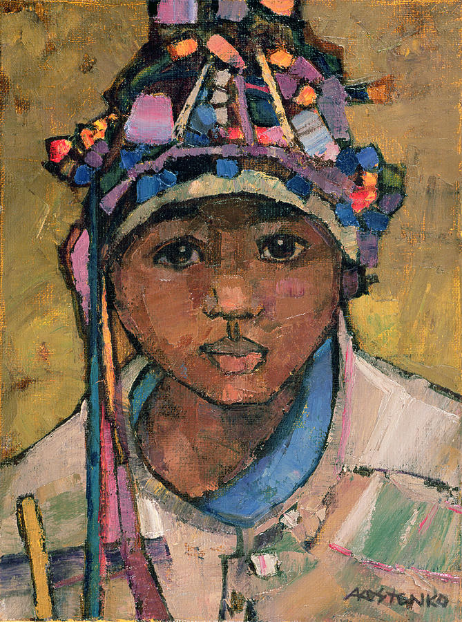 Kostenko Painting - Portrait of a Boy by Anna Kostenko