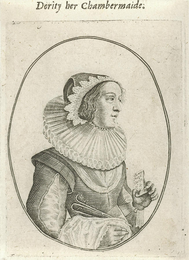 Portrait Of A Chambermaid, Anonymous, Crispijn Van De Passe Drawing by ...