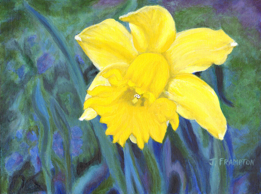 Spring Painting - Portrait of a Daffodil by Jennifer Frampton