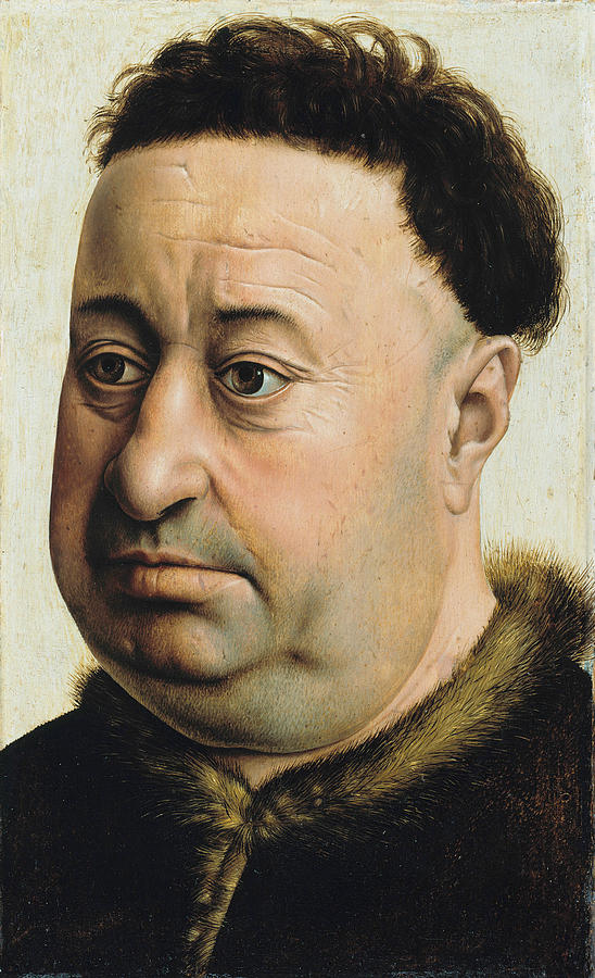 Portrait of a Fat Man Painting by Robert Campin