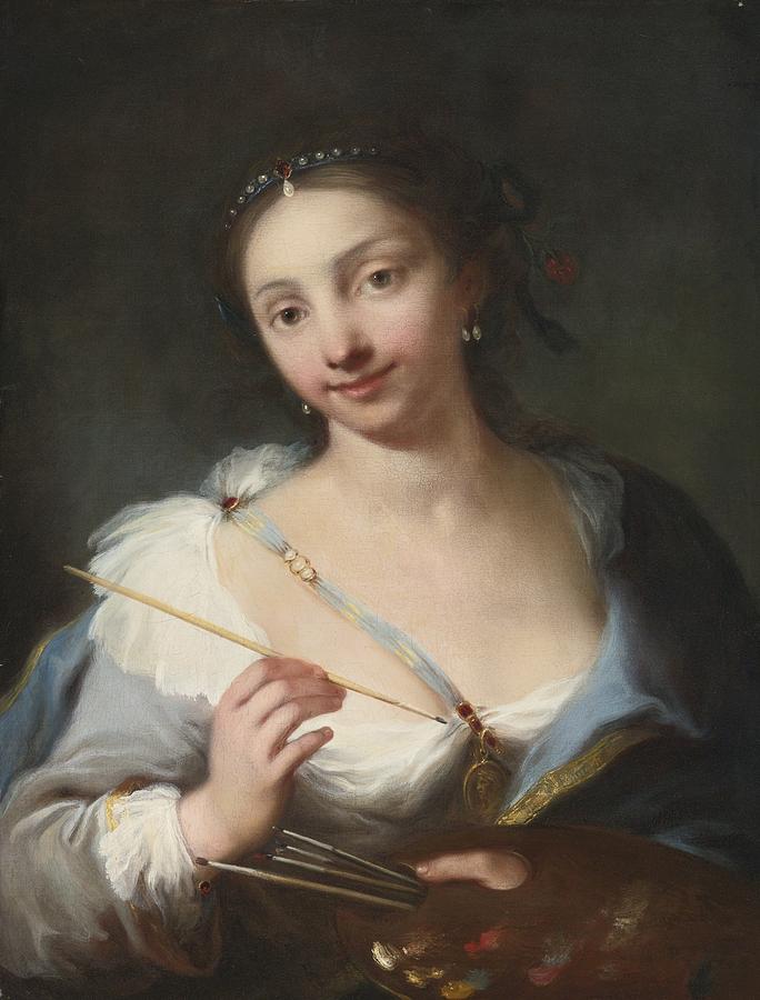 Portrait Of A Female Artist Painting