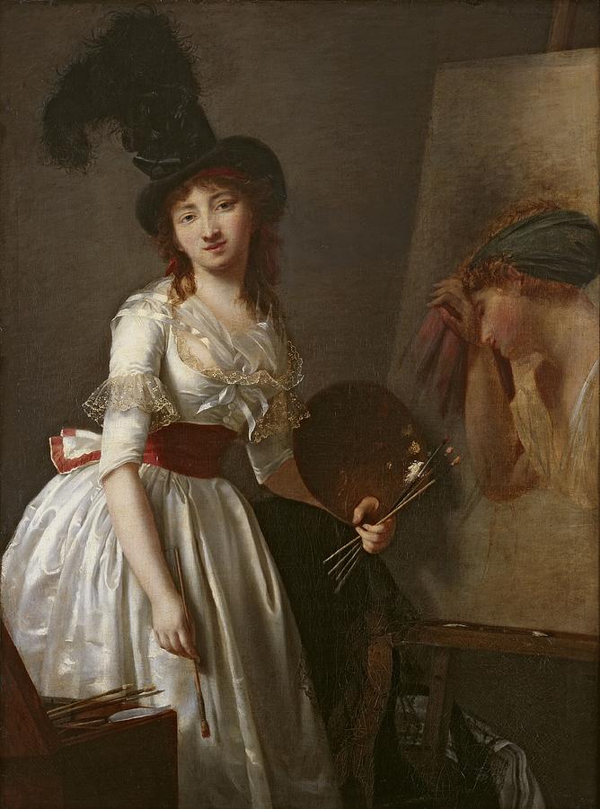 Portrait Of A Female Painter, Pupil Of David Oil On Canvas Photograph ...