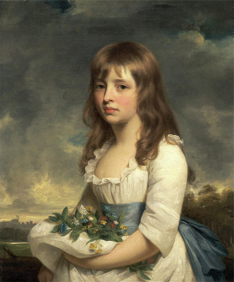 Portrait Of A Girl An Unknown Girl, Sir William Beechey Painting by ...