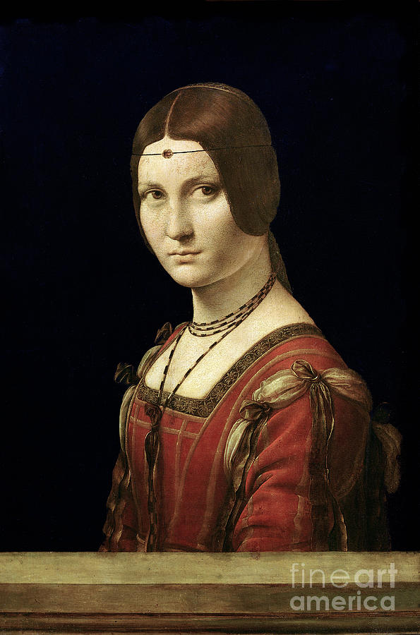 Leonardo Da Vinci Painting - Portrait of a Lady from the Court of Milan by Leonardo Da Vinci
