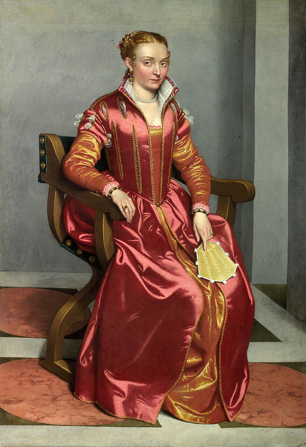 Giovanni Battista Moroni Painting - Portrait of a Lady by Giovanni Battista Moroni