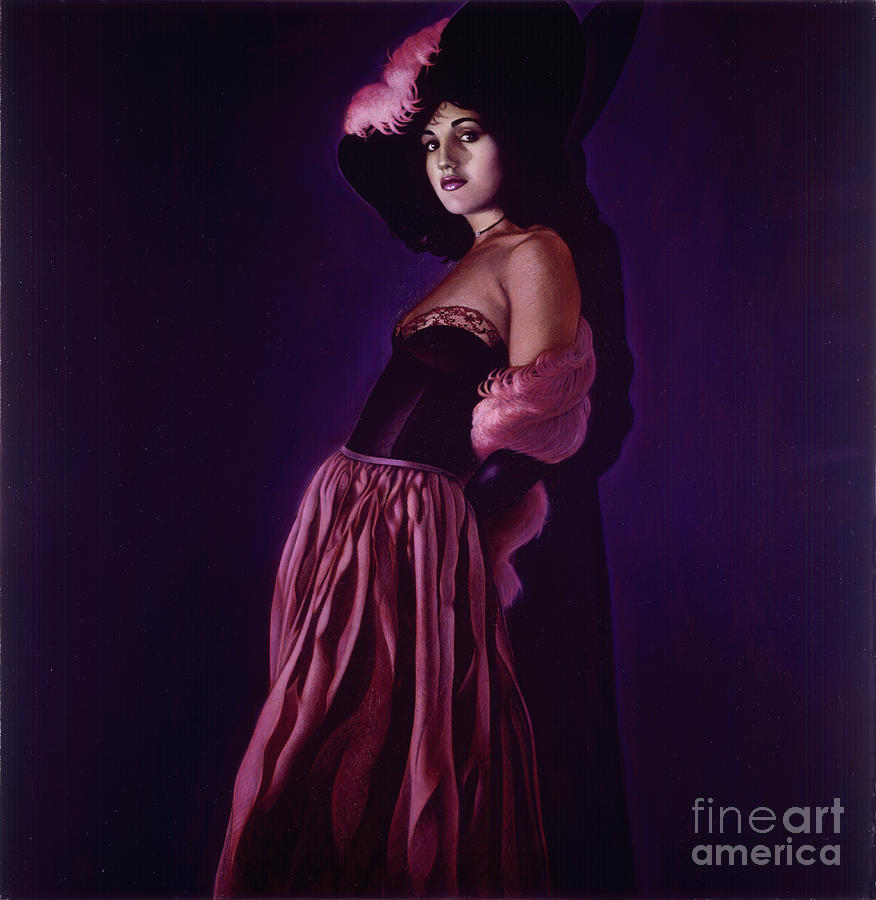 Portrait of a Lady in Violet Painting by Ritchard Rodriguez