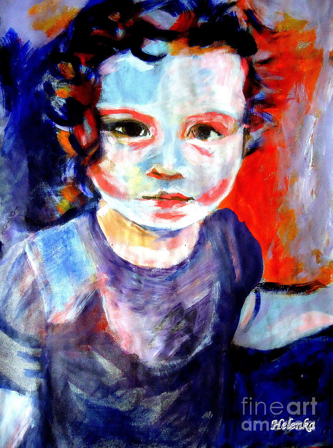 Portrait of a little girl Painting by Helena Wierzbicki