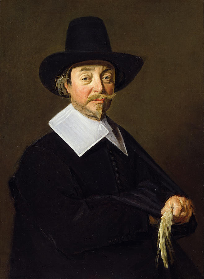 Moustache Photograph - Portrait Of A Man, C.1643-45 by Frans Hals