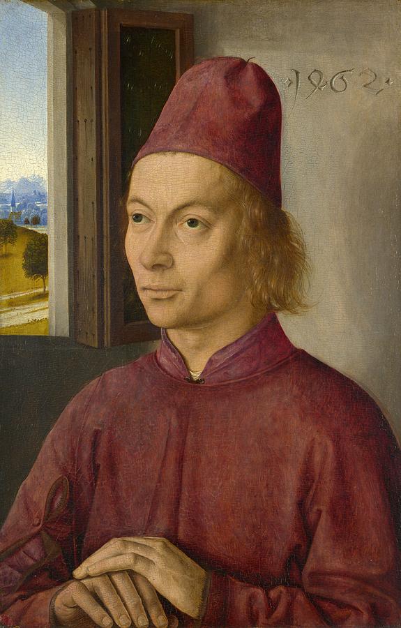 London Painting - Portrait of a Man by Dieric Bouts