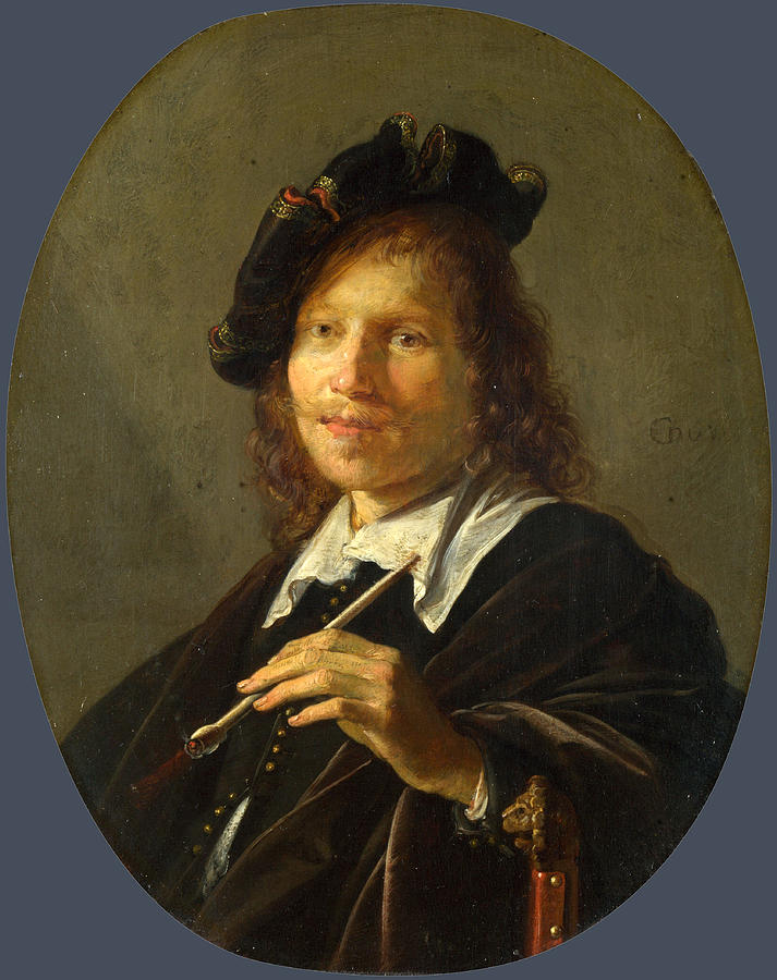 Gerrit Dou Painting - Portrait of a Man by Gerrit Dou