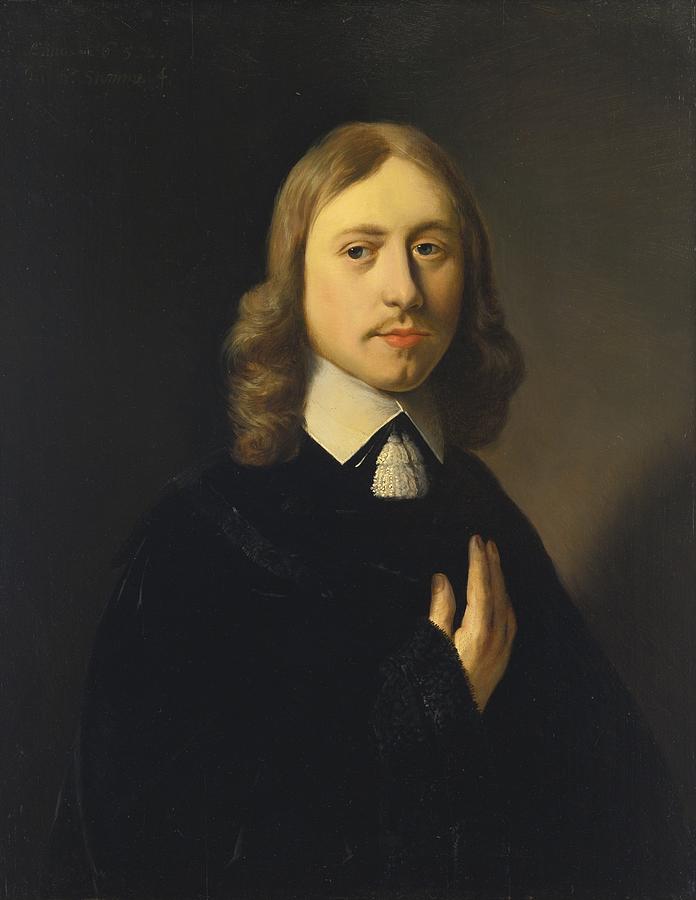 Portrait Of A Man In Black Painting