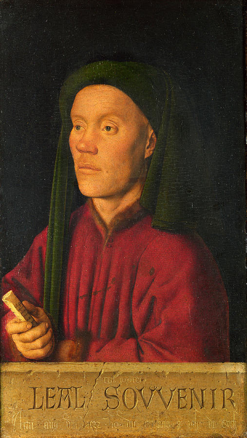 Portrait Of A Man. Leal Souvenir Painting by Jan van Eyck
