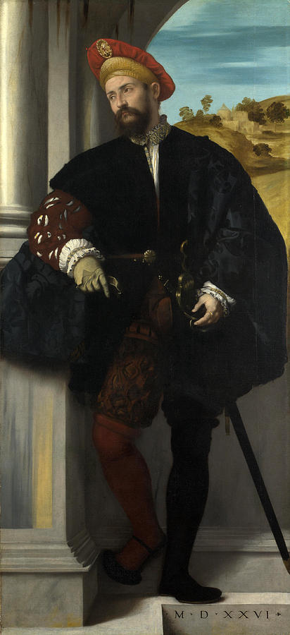 Moretto Da Brescia Painting - Portrait of a Man by Moretto da Brescia