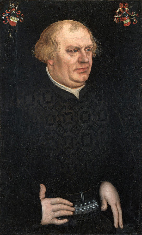 Portrait of a Man probably Johann Feige Painting by Lucas Cranach the Elder