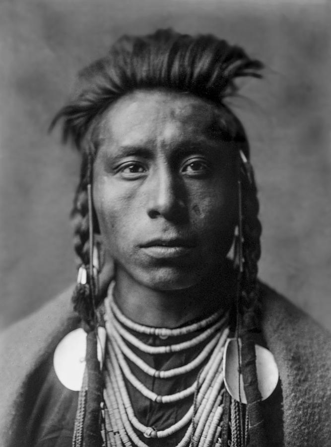 Vintage Photograph - Portrait of a native American Man by Aged Pixel