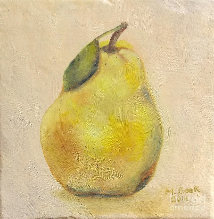 Portrait of a Pear Painting by Marlene Book