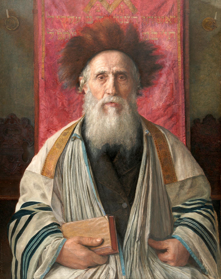 Book Painting - Portrait of a Rabbi by Isidor Kaufmann