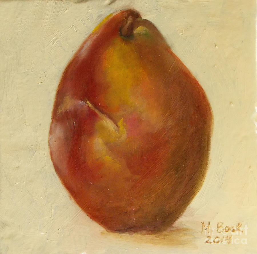 Portrait of a Red Pear Painting by Marlene Book