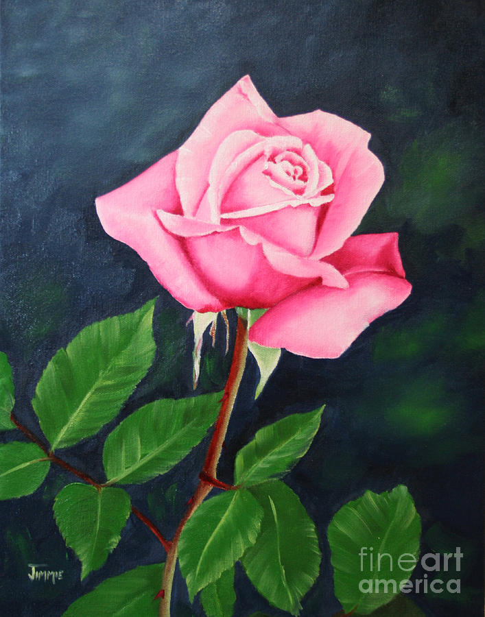 Portrait of a Rose Painting by Jimmie Bartlett