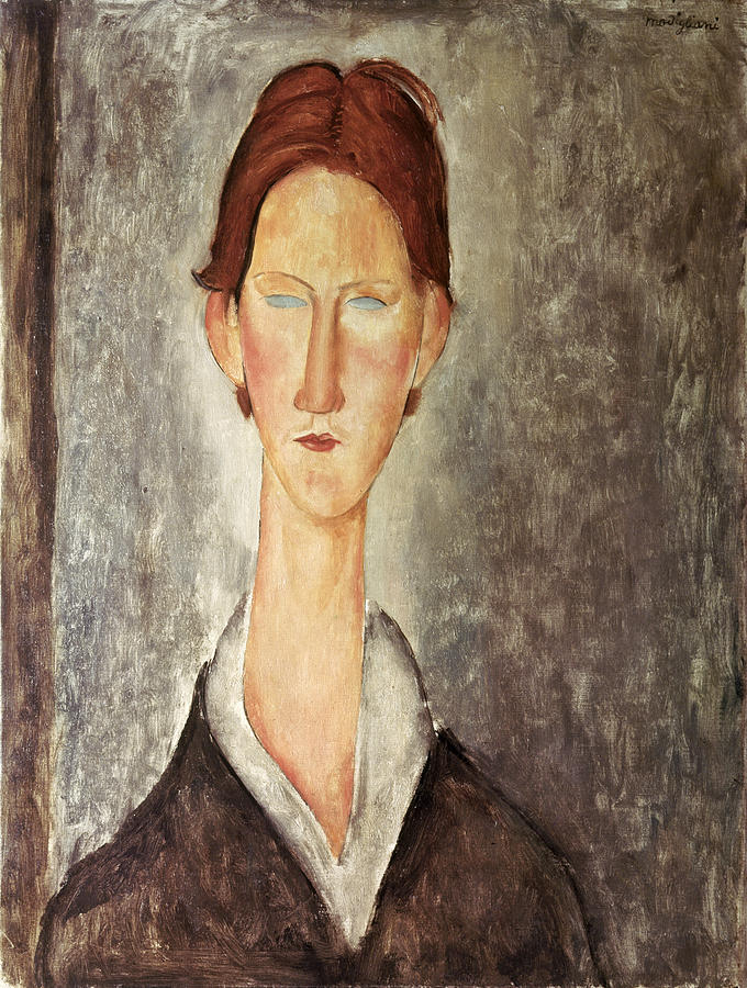 Portrait Of A Student, C.1918-19 Oil On Canvas Photograph by Amedeo Modigliani