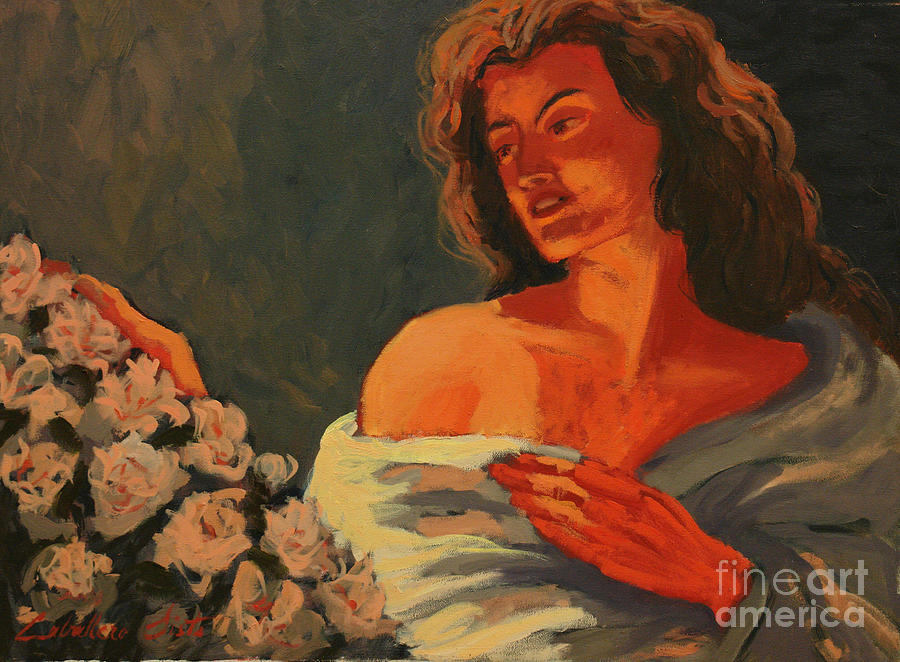 Portrait of a women II Painting by Monica Elena