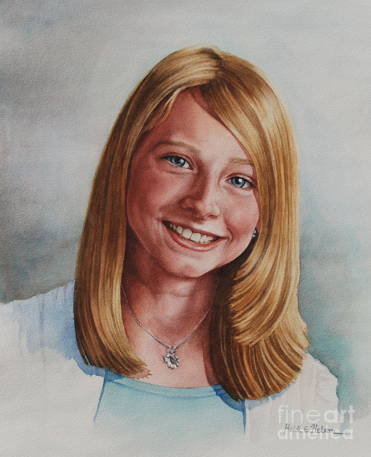 Portrait of a young lady Painting by Heidi E Nelson