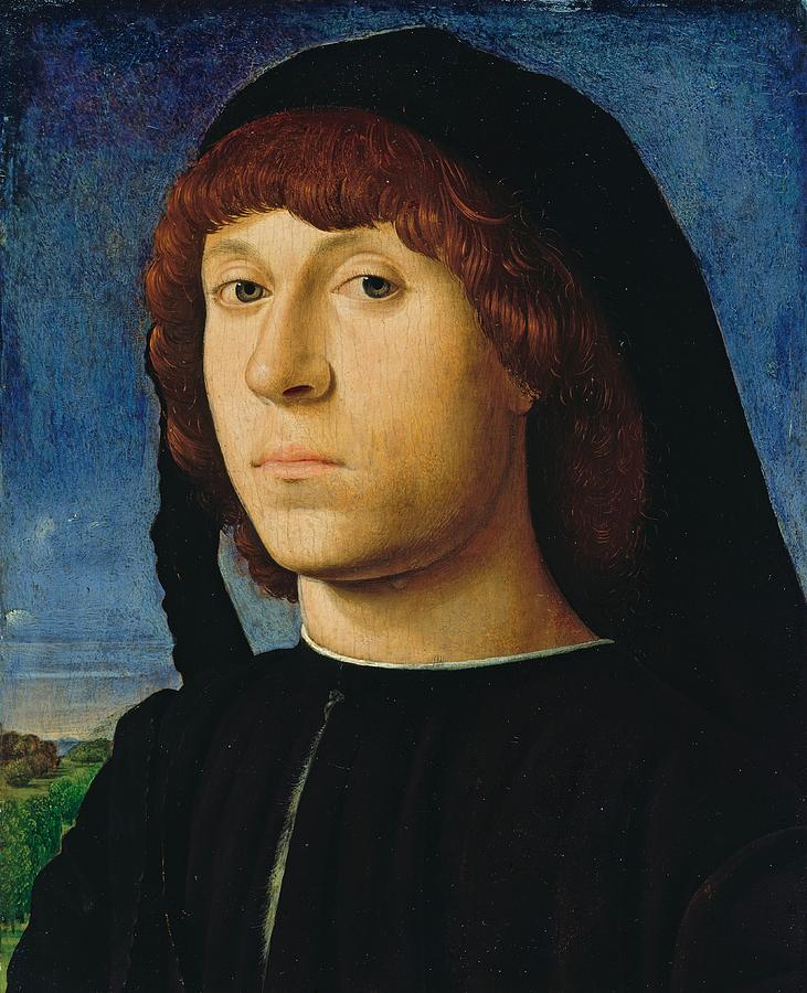 Portrait Painting - Portrait of a young Man by Antonello da Messina