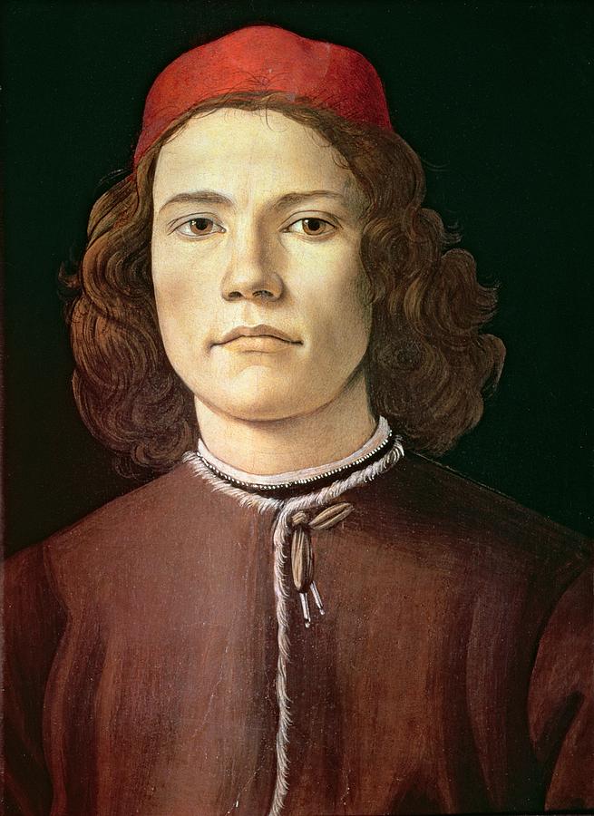 Portrait Of A Young Man, C.1480-85 Tempera & Oil On Panel Photograph by