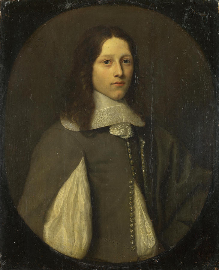 Portrait of a Young Man in Grey Painting by Abraham Raguineau
