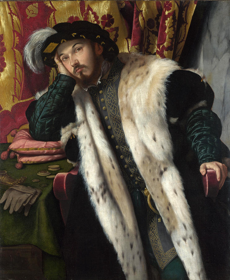 Portrait of a Young Man Painting by Moretto da Brescia