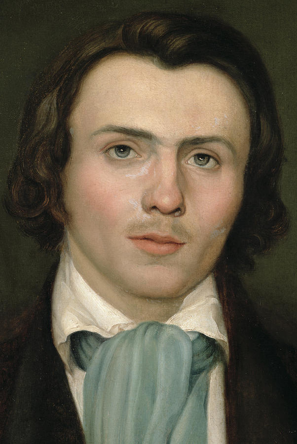 Portrait of a young man Painting by Rudolph Friedrich Wasmann