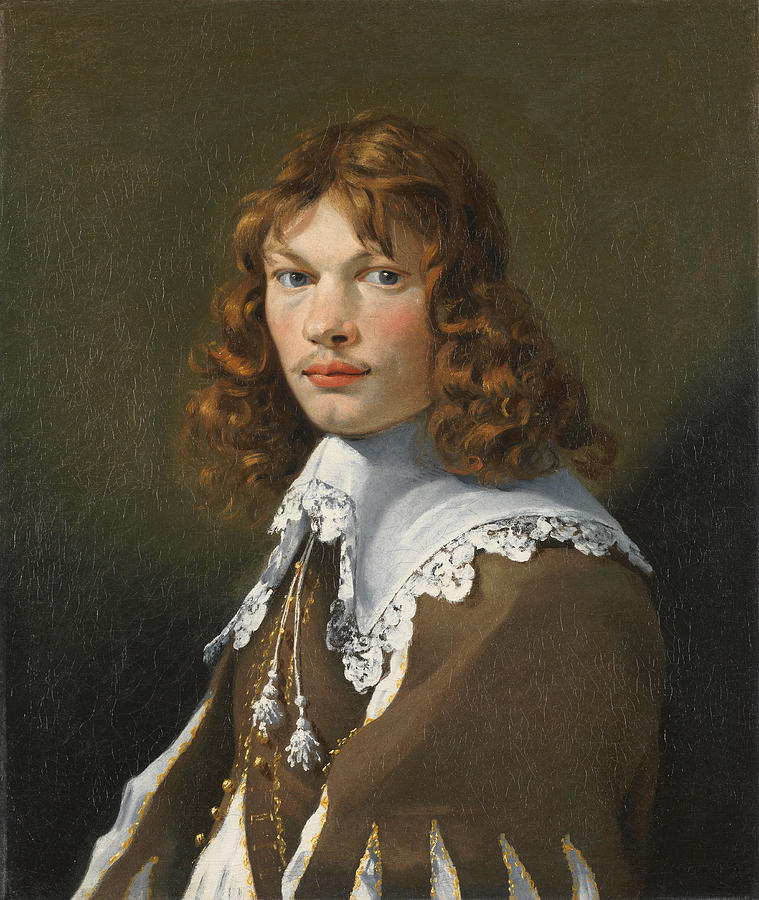 Portrait of a Young Man. Self Portrait Painting by Karel Dujardin