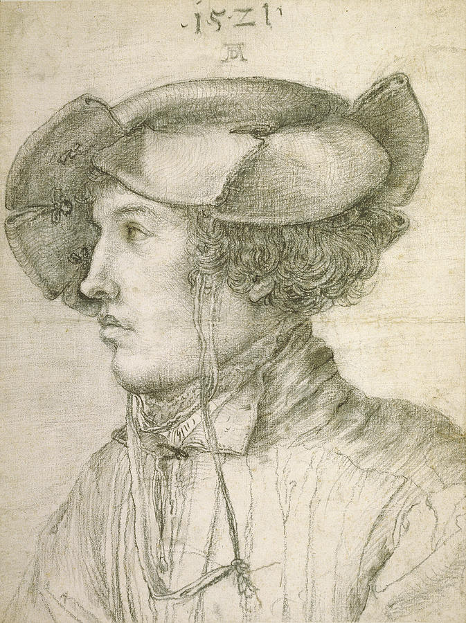 Portrait Of A Young Man Unknown Maker, Swiss Switzerland Drawing by ...