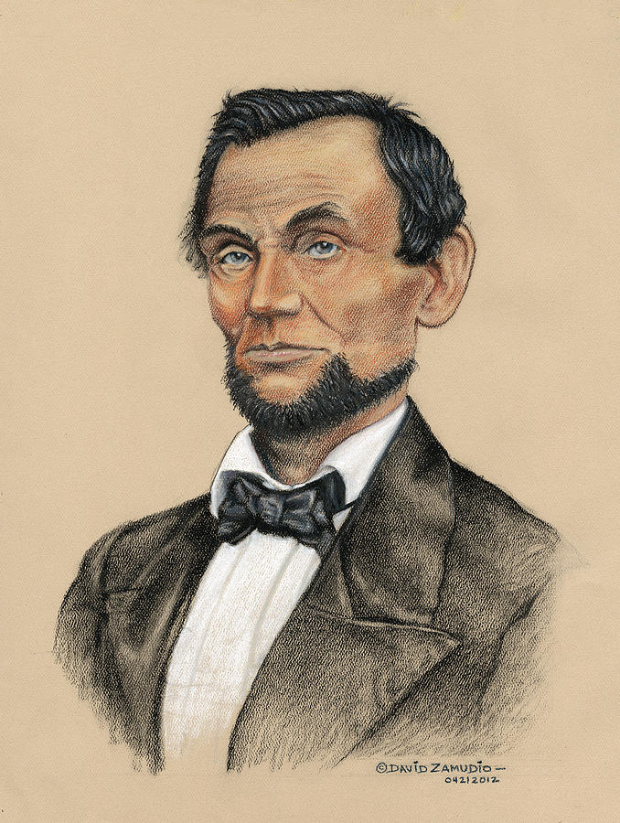 Portrait of Abraham Lincoln 1860 Painting by David Zamudio - Fine Art ...